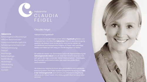 Responsive Website Claudia Feigel in Ingolstadt