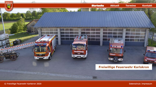 Internetseite Feuerwehr Karlskron